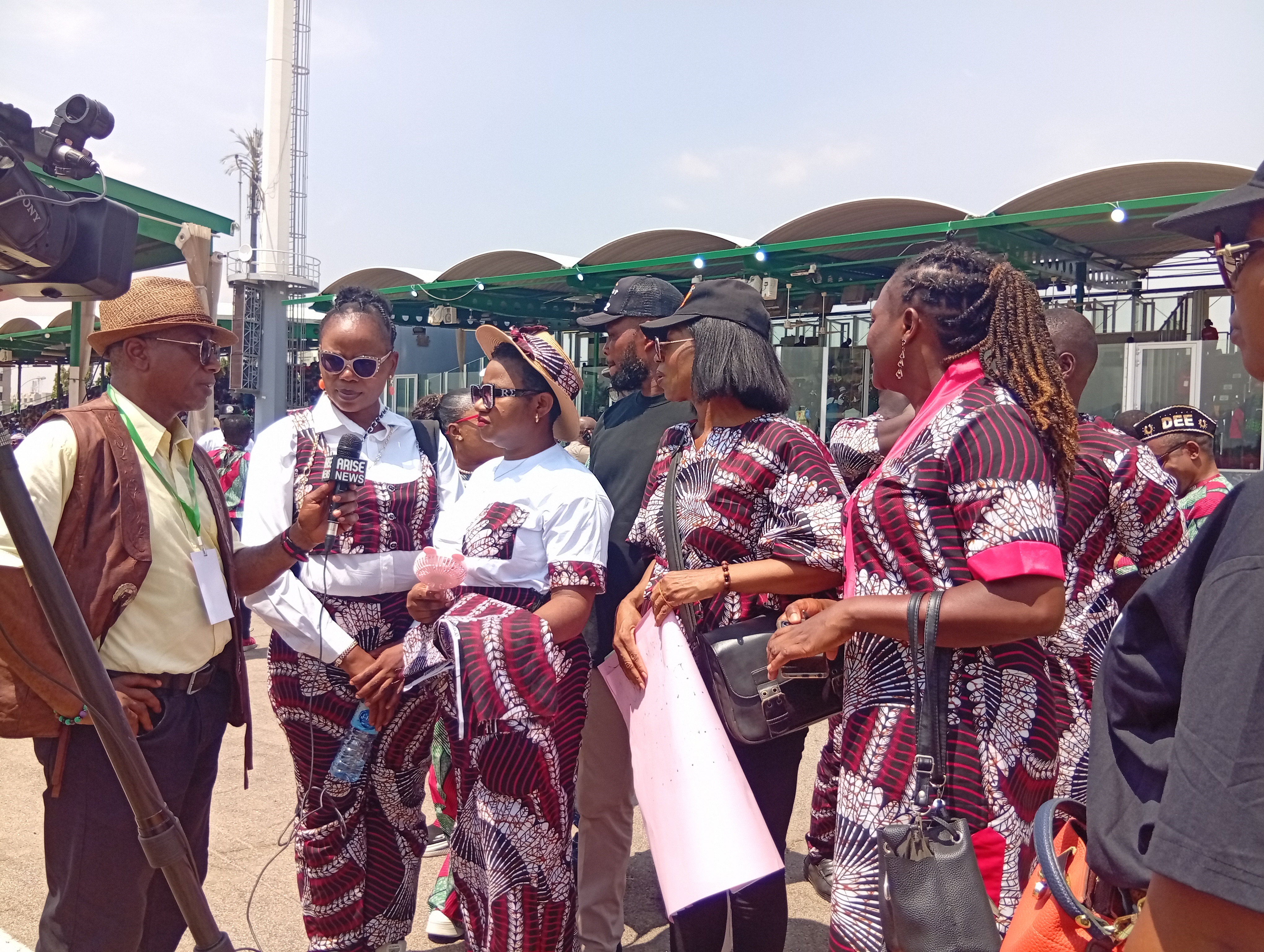 Members of the Nigeria Union of Journalists (NUJ) during the May Day march past at Eagle Square, Abuja