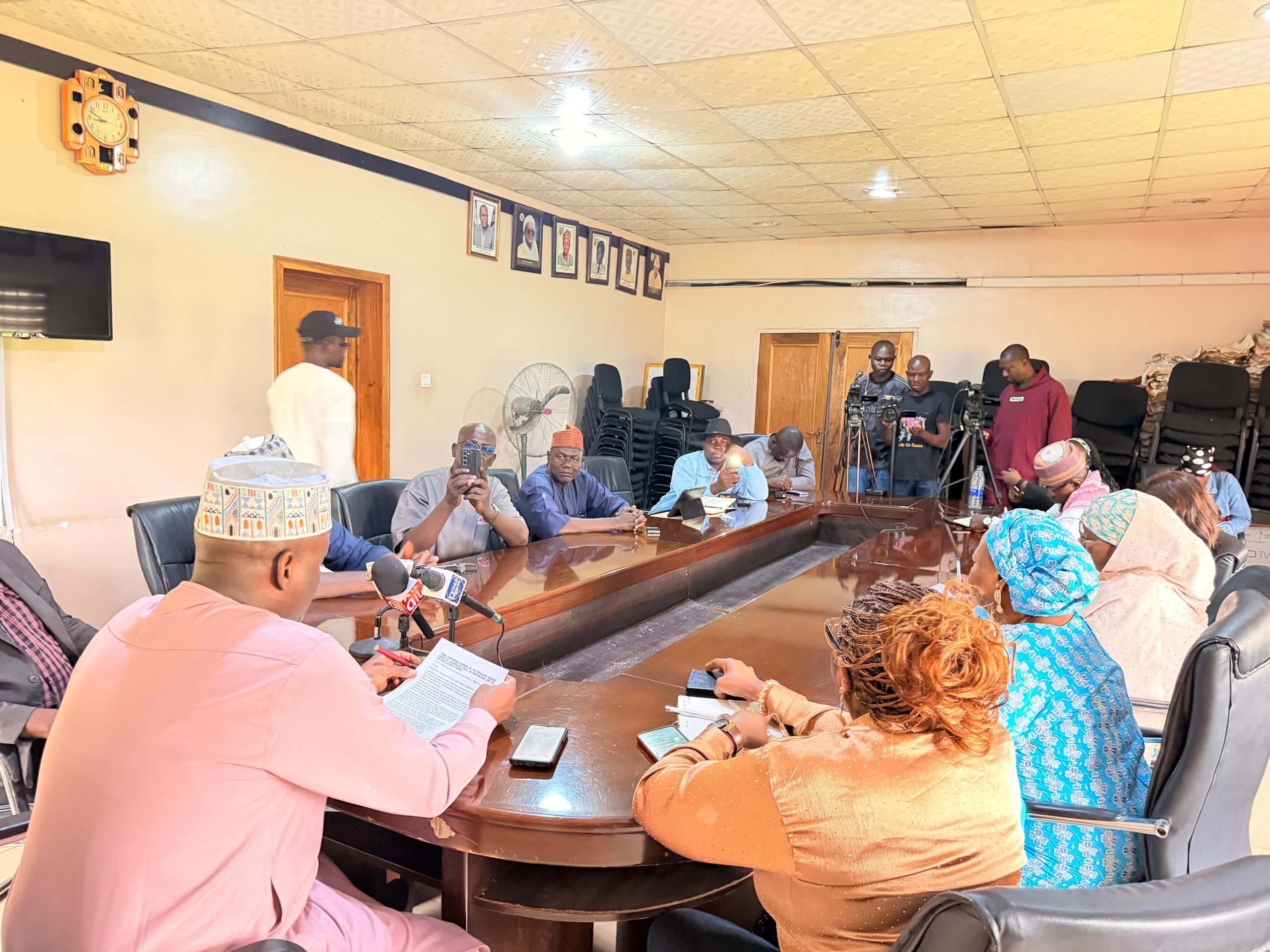 The NUJ President at a press briefing to herald the National Security Summit organised by the Nigeria Union of Journalists (NUJ)