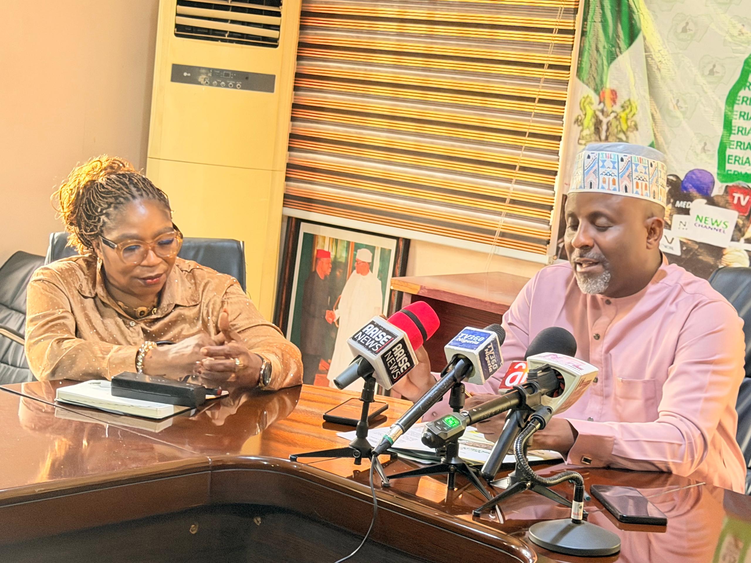 The NUJ President at a press briefing to herald the National Security Summit organised by the Nigeria Union of Journalists (NUJ)