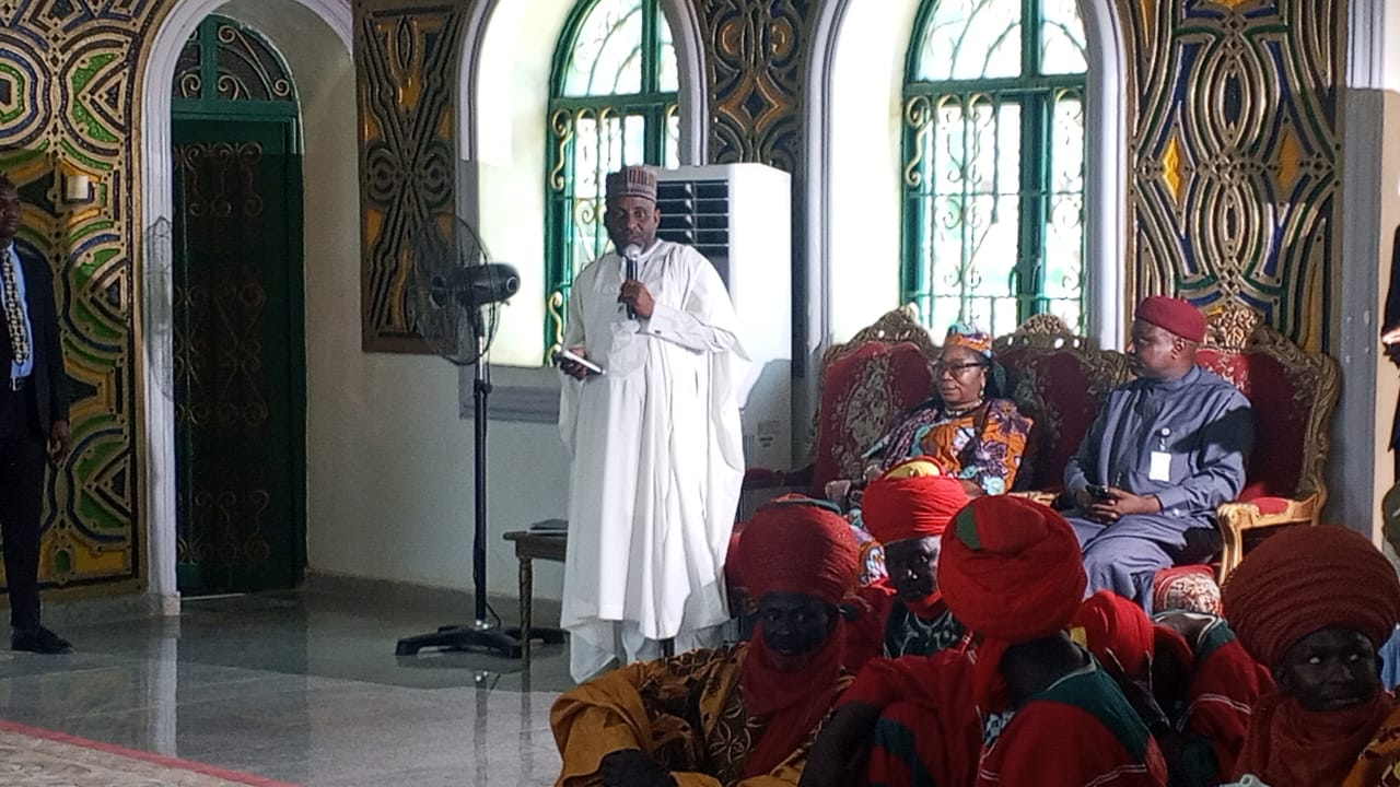 NUJ President Alhassan Yahya at the Dutse Emir's Palace