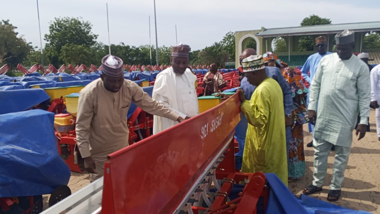 NUJ President Alhassan Yahya and Delegation at Jigawa State Agricultural Farm Machinery 