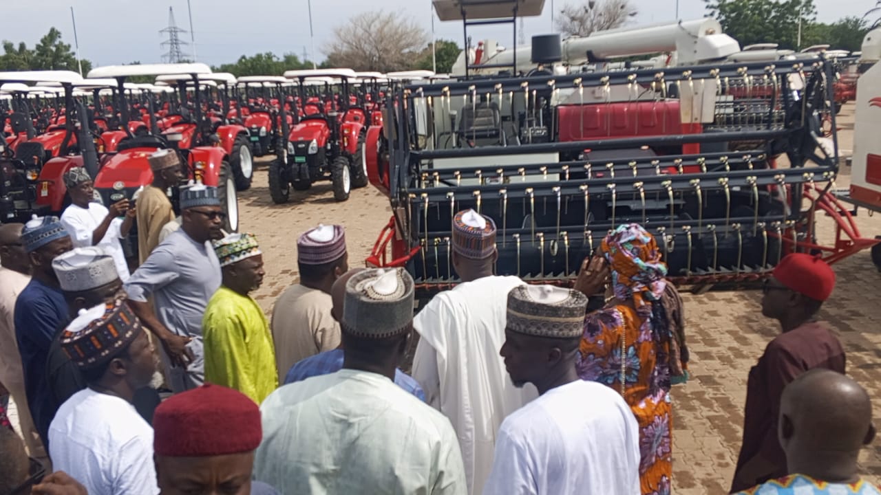 NUJ President Alhassan Yahya and Delegation at Jigawa State Agricultural Farm Machinery 
